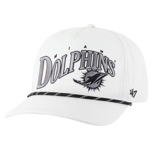 Men's‎ '47 White Miami Dolphins Wave Speckle Hitch Rope Adjustable Hat NWT